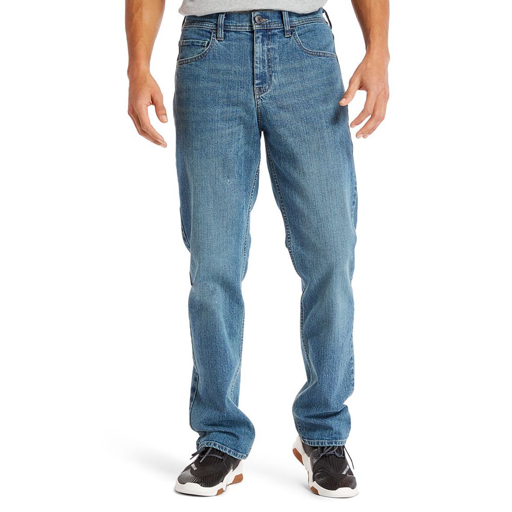 Timberland Mens Pants Regular Fit Denim Jeans - Blue - India JW6894205